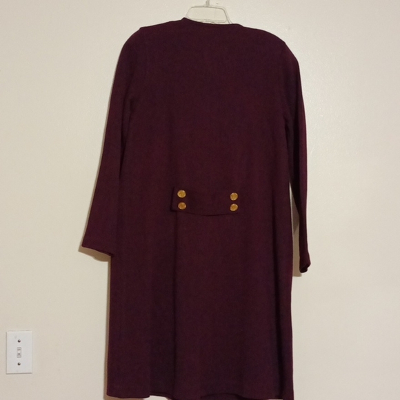 Vintage Adrienne Vittadini Knit Dress Maroon Women's Size 8 - Picture 4 of 10